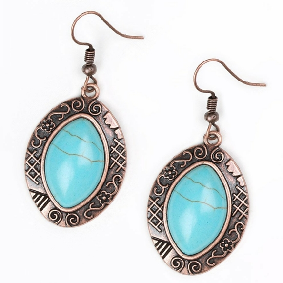 💝 5/$20 Aztec Horizons Copper Earrings - Picture 2 of 2